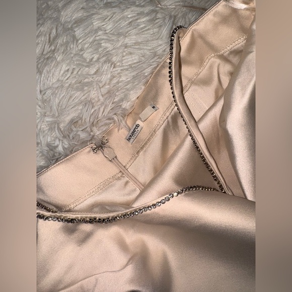 New HOUSE OF CB 'Margiela' Ivory Crystallised Midi Dress sz M - Picture 6 of 11